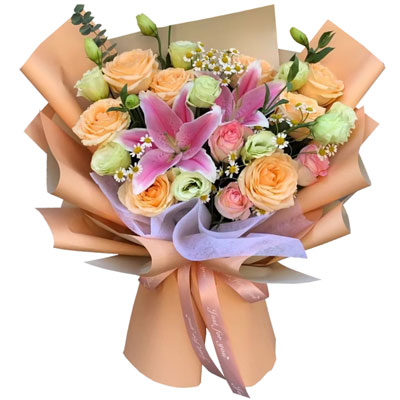 宝鸡11朵玫瑰桔梗百合，陪你每个季节